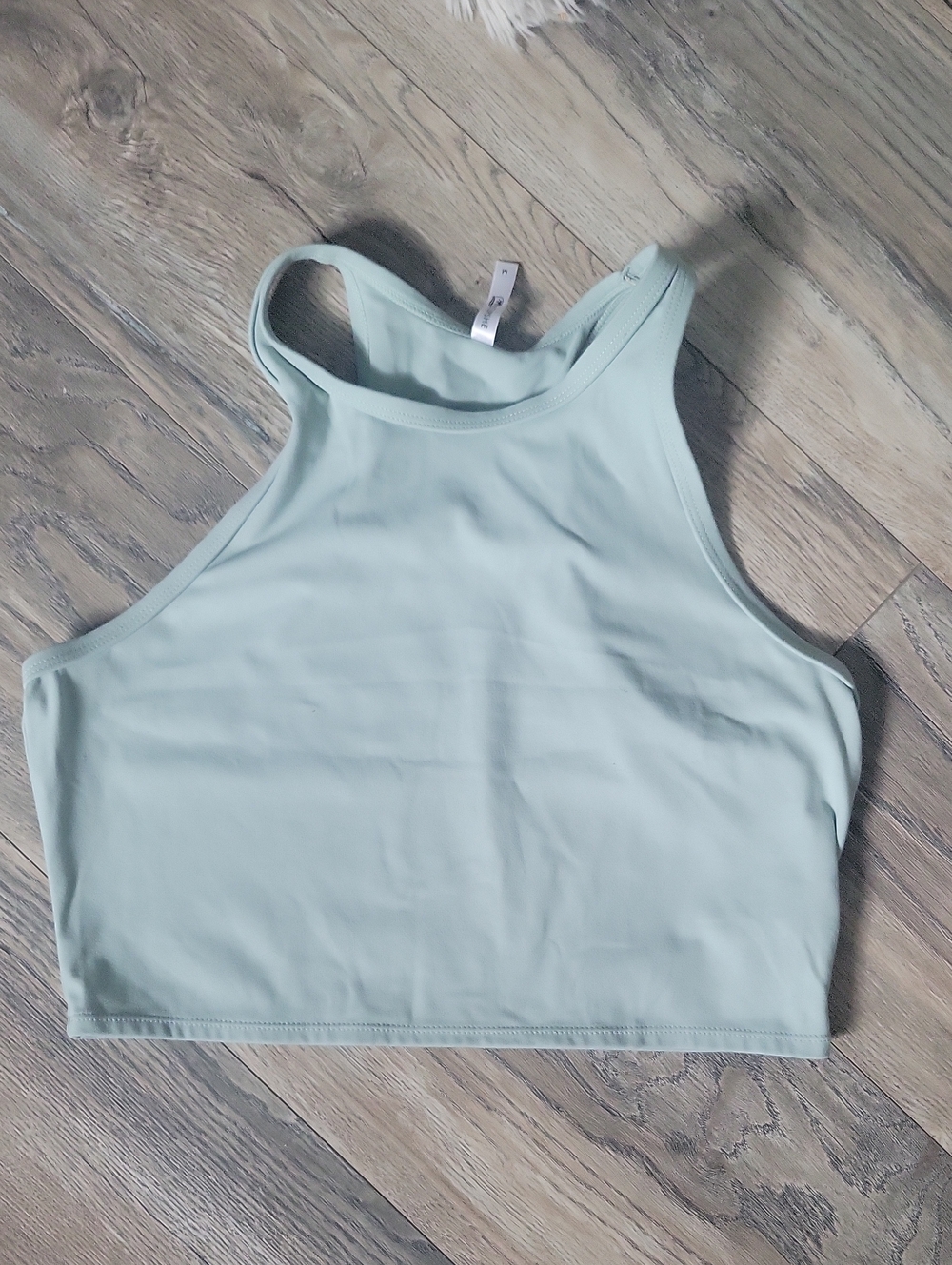 Cupshe Mint High-Neck Crop Tank/ Sports Bra MEDIUM